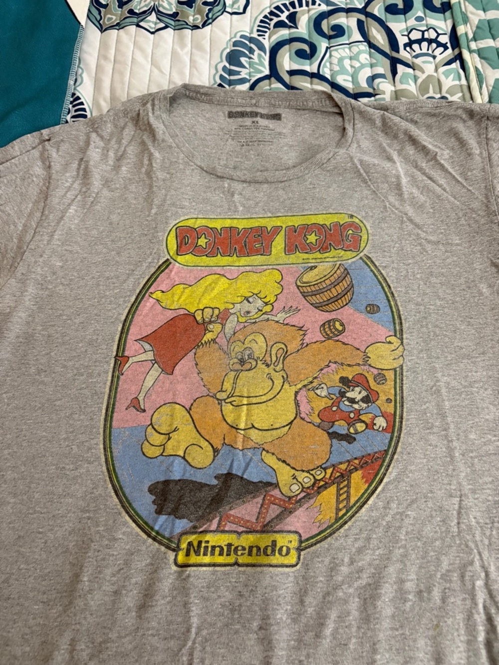 Nintendo Gray Donkey Kong Logo Tee